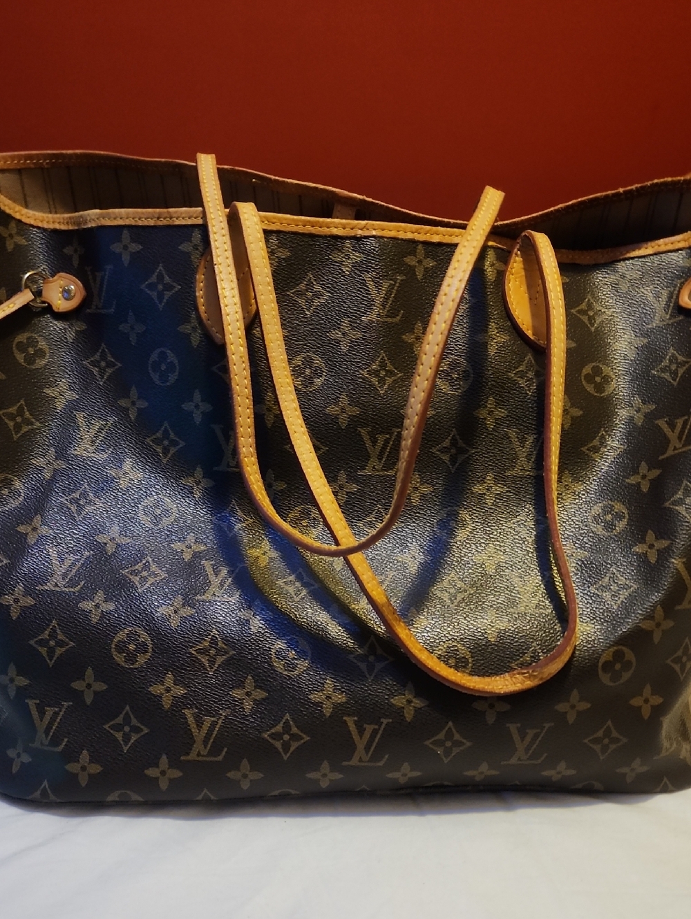 Louis Vuitton Monogram Canvas Tote with Vachetta Trim in Brown and Tan GM
